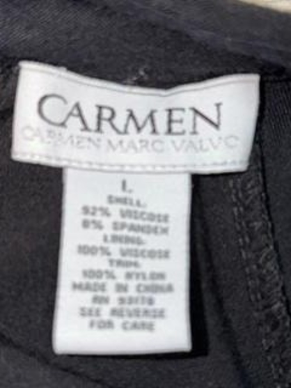 Carmen Marc Valvo Women's Keyhole Top L - Picture 4 of 7